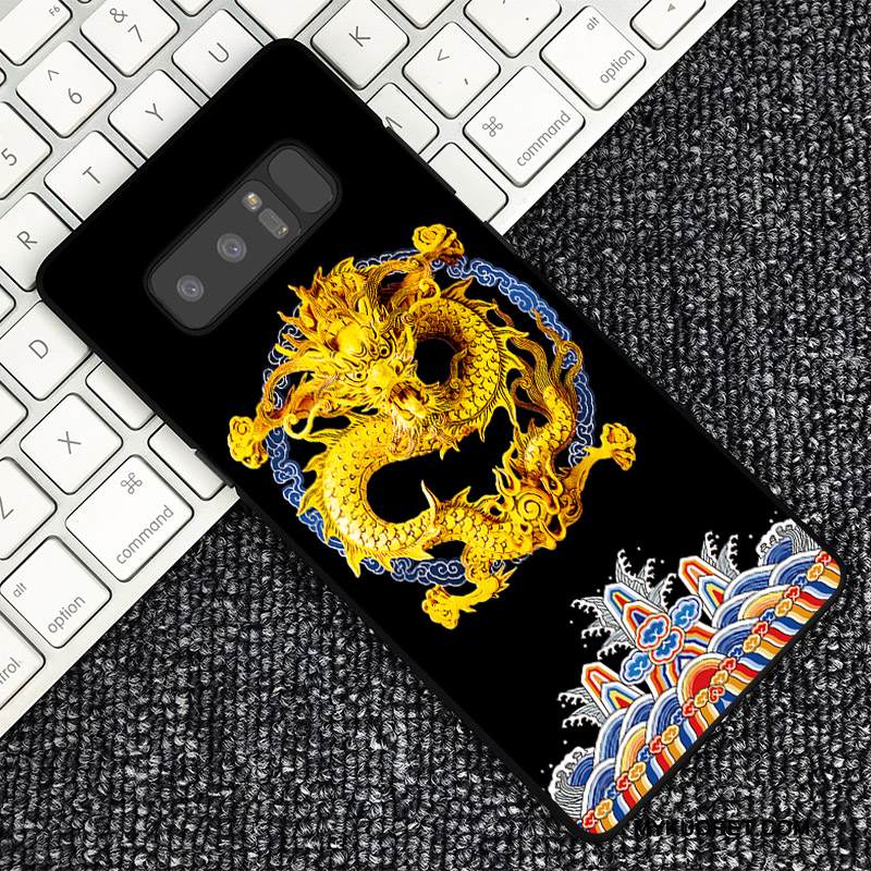 Kuori Samsung Galaxy Note 8 Kohokuviointi Tummansininen Persoonallisuus, Kotelo Samsung Galaxy Note 8 Suojaus Muokata Ulotteinen