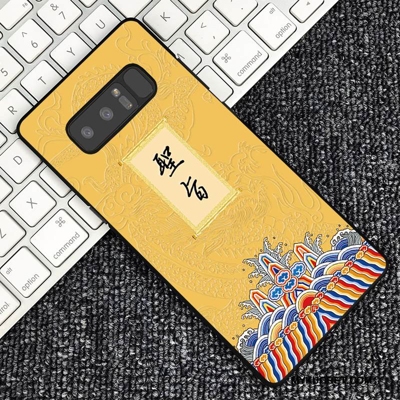 Kuori Samsung Galaxy Note 8 Kohokuviointi Tummansininen Persoonallisuus, Kotelo Samsung Galaxy Note 8 Suojaus Muokata Ulotteinen