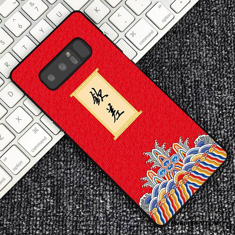 Kuori Samsung Galaxy Note 8 Kohokuviointi Tummansininen Persoonallisuus, Kotelo Samsung Galaxy Note 8 Suojaus Muokata Ulotteinen