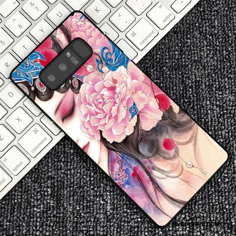 Kuori Samsung Galaxy Note 8 Kohokuviointi Tummansininen Persoonallisuus, Kotelo Samsung Galaxy Note 8 Suojaus Muokata Ulotteinen