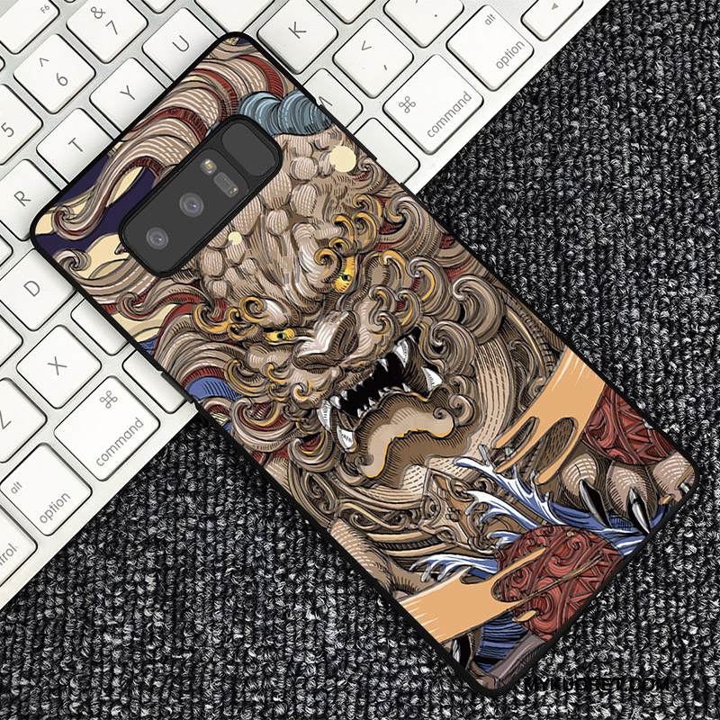 Kuori Samsung Galaxy Note 8 Kohokuviointi Tummansininen Persoonallisuus, Kotelo Samsung Galaxy Note 8 Suojaus Muokata Ulotteinen