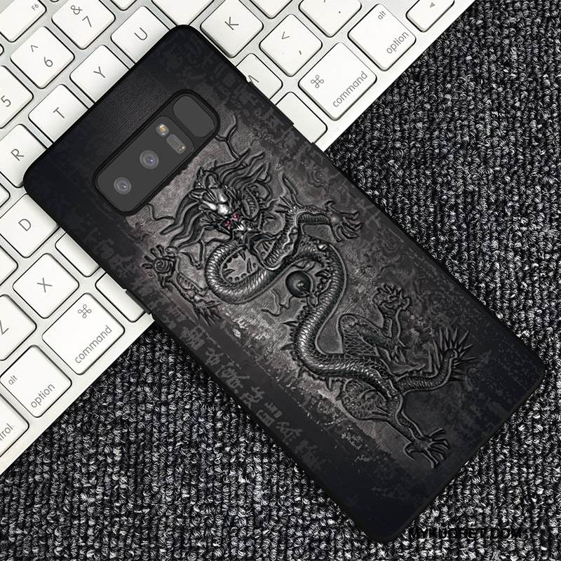 Kuori Samsung Galaxy Note 8 Kohokuviointi Tummansininen Persoonallisuus, Kotelo Samsung Galaxy Note 8 Suojaus Muokata Ulotteinen