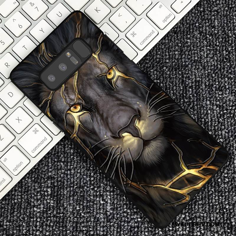 Kuori Samsung Galaxy Note 8 Kohokuviointi Tummansininen Persoonallisuus, Kotelo Samsung Galaxy Note 8 Suojaus Muokata Ulotteinen