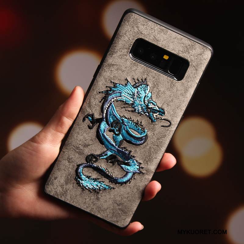 Kuori Samsung Galaxy Note 8 Laukut Khaki Puhelimen Kuoret, Kotelo Samsung Galaxy Note 8 Silikoni Murtumaton Persoonallisuus