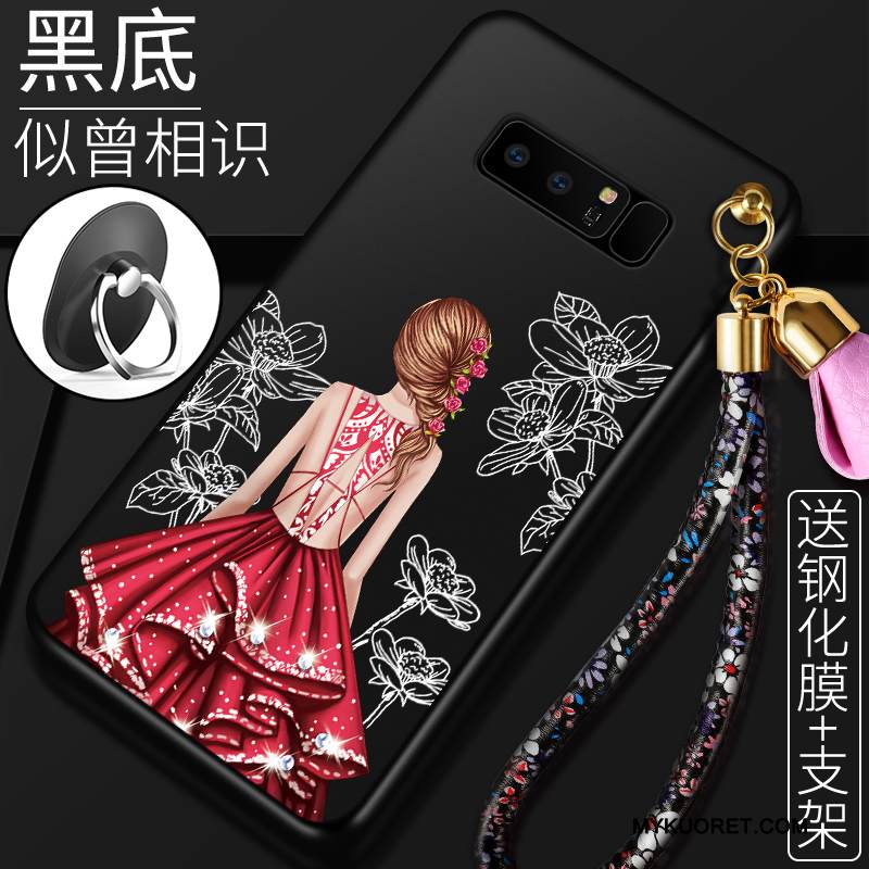 Kuori Samsung Galaxy Note 8 Laukut L Murtumaton, Kotelo Samsung Galaxy Note 8 Silikoni Puhelimen Kuoret Punainen