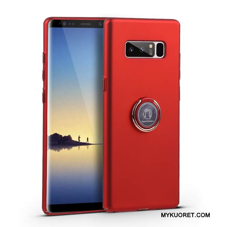 Kuori Samsung Galaxy Note 8 Laukut Murtumaton Pesty Suede, Kotelo Samsung Galaxy Note 8 Suojaus Musta Trendi