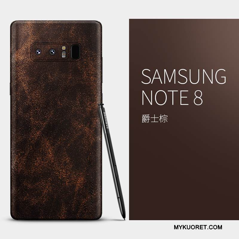 Kuori Samsung Galaxy Note 8 Laukut Puhelimen Kuoret Oranssi, Kotelo Samsung Galaxy Note 8 Nahka Ohut Ultra