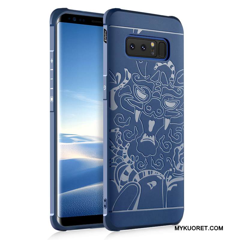 Kuori Samsung Galaxy Note 8 Laukut Trendi Musta, Kotelo Samsung Galaxy Note 8 Pehmeä Neste Puhelimen Kuoret Murtumaton