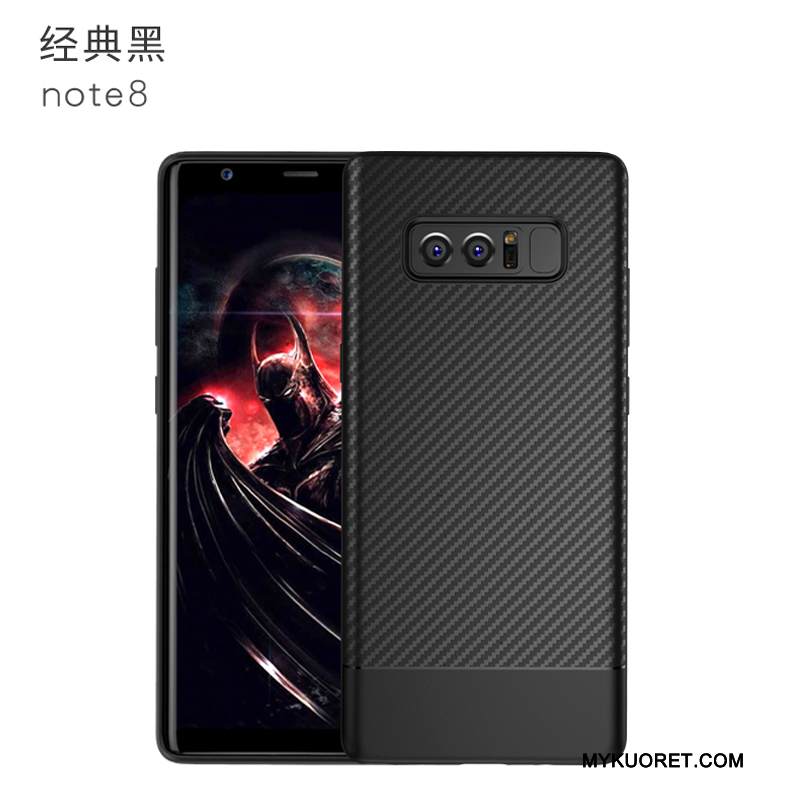Kuori Samsung Galaxy Note 8 Laukut Trendi Puhelimen Kuoret, Kotelo Samsung Galaxy Note 8 Silikoni Musta Murtumaton