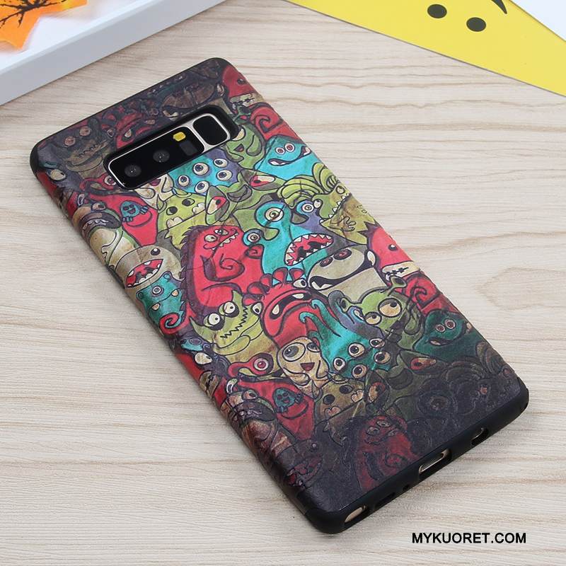 Kuori Samsung Galaxy Note 8 Luova Puhelimen Kuoret Persoonallisuus, Kotelo Samsung Galaxy Note 8 Silikoni Tummansininen