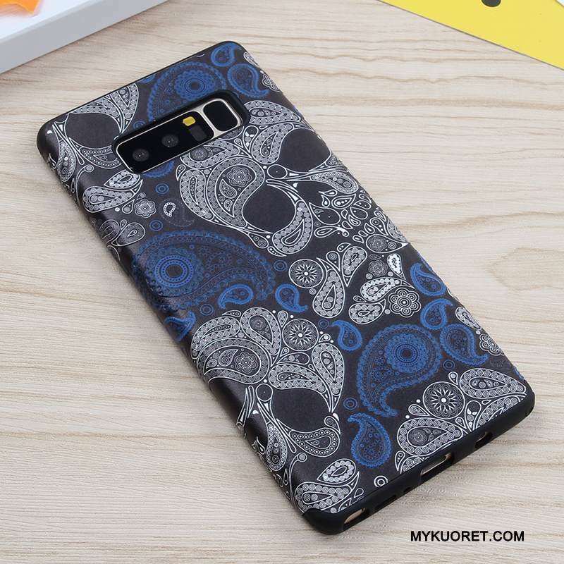 Kuori Samsung Galaxy Note 8 Luova Puhelimen Kuoret Persoonallisuus, Kotelo Samsung Galaxy Note 8 Silikoni Tummansininen