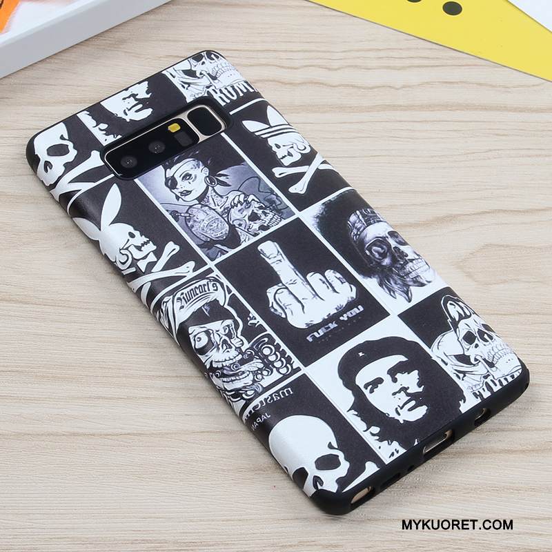 Kuori Samsung Galaxy Note 8 Luova Puhelimen Kuoret Persoonallisuus, Kotelo Samsung Galaxy Note 8 Silikoni Tummansininen
