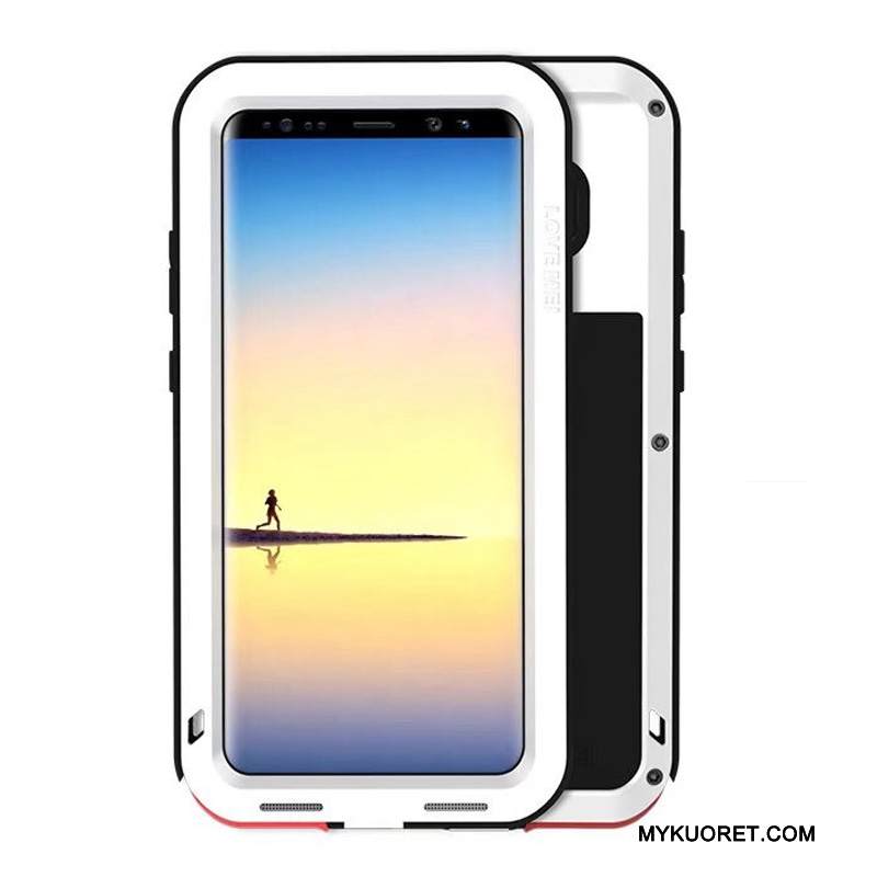 Kuori Samsung Galaxy Note 8 Metalli Murtumaton Kolme Puolustusta, Kotelo Samsung Galaxy Note 8 Laukut Kehys Puhelimen Kuoret