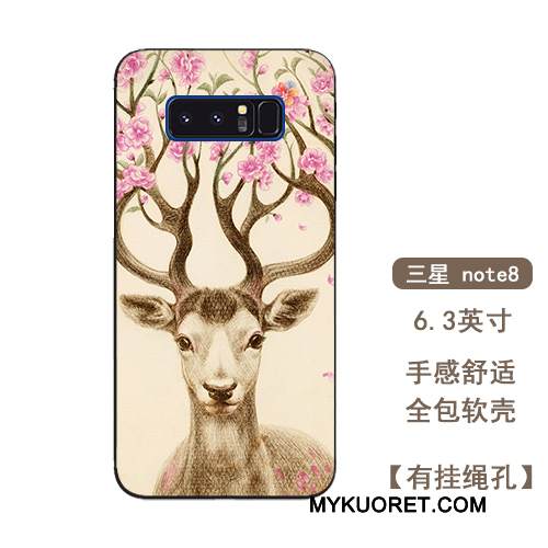 Kuori Samsung Galaxy Note 8 Monivärinen Kukka Murtumaton, Kotelo Samsung Galaxy Note 8 Laukut Liukastella Puhelimen Kuoret