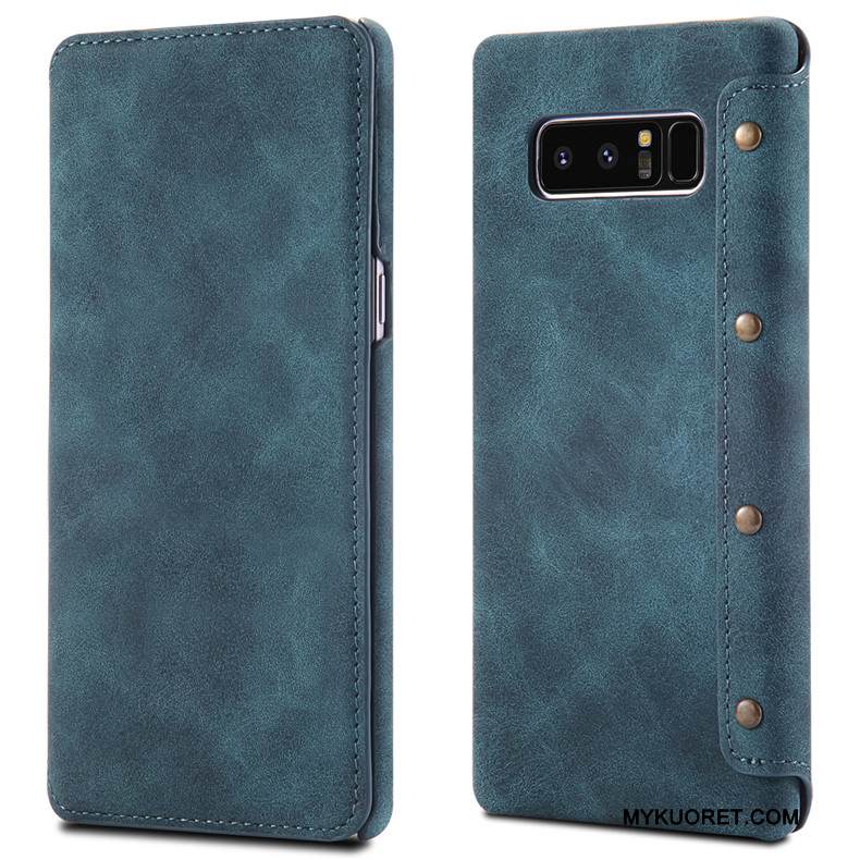 Kuori Samsung Galaxy Note 8 Nahka Puhelimen Kuoret Ohut, Kotelo Samsung Galaxy Note 8 Suojaus Trendi Kova
