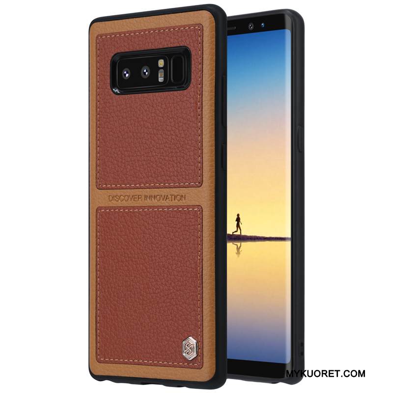 Kuori Samsung Galaxy Note 8 Pehmeä Neste Liiketoiminta Kova, Kotelo Samsung Galaxy Note 8 Suojaus Kulta Murtumaton