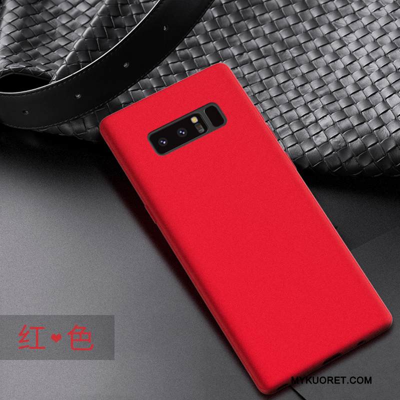 Kuori Samsung Galaxy Note 8 Pehmeä Neste Murtumaton Yksinkertainen, Kotelo Samsung Galaxy Note 8 Silikoni Punainen Puhelimen Kuoret