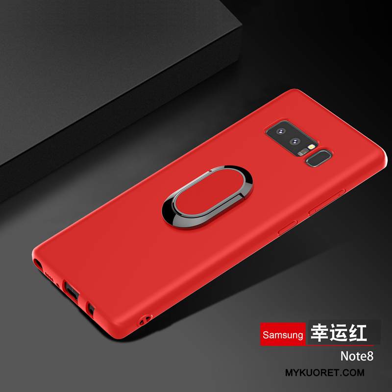 Kuori Samsung Galaxy Note 8 Pehmeä Neste Trendi Pesty Suede, Kotelo Samsung Galaxy Note 8 Tuki Puhelimen Kuoret Musta