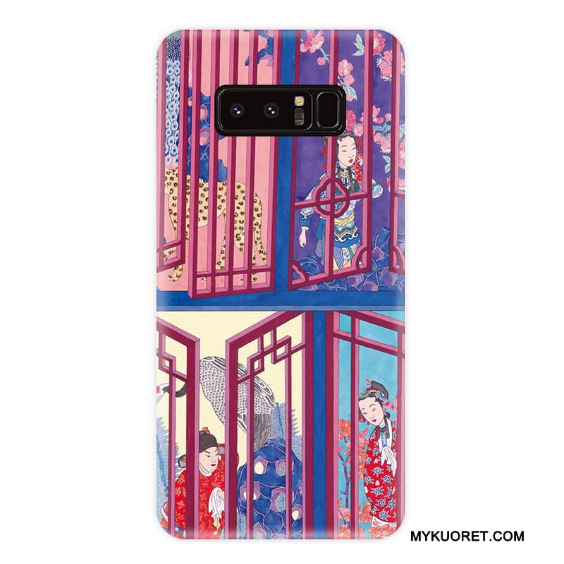 Kuori Samsung Galaxy Note 8 Pehmeä Neste Tuuli Raita, Kotelo Samsung Galaxy Note 8 Suojaus Kukka Puhelimen Kuoret