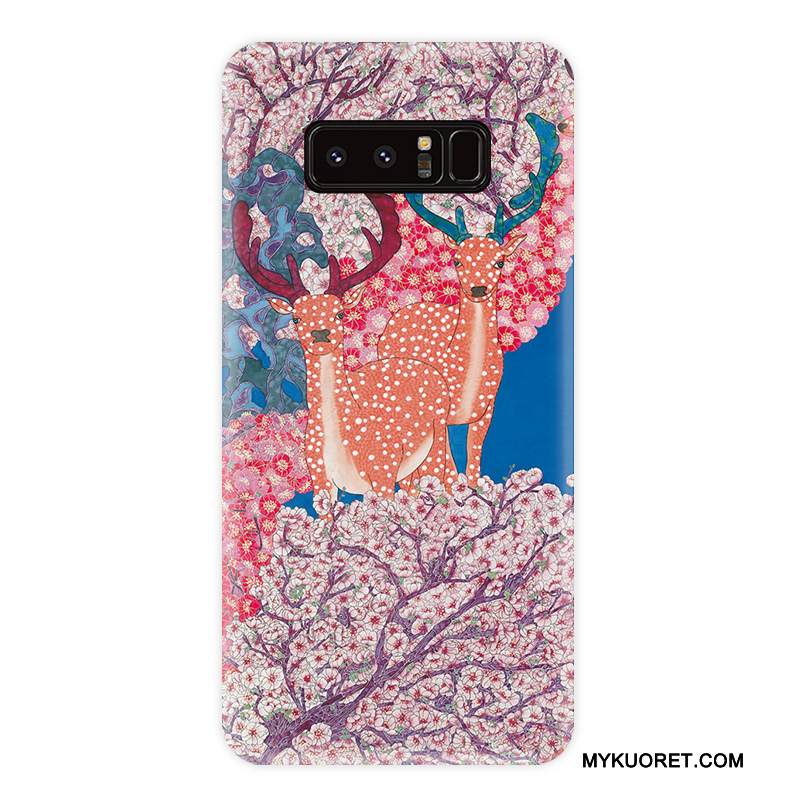 Kuori Samsung Galaxy Note 8 Pehmeä Neste Tuuli Raita, Kotelo Samsung Galaxy Note 8 Suojaus Kukka Puhelimen Kuoret