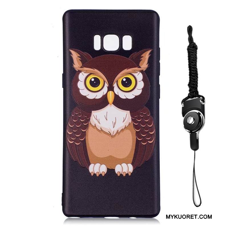 Kuori Samsung Galaxy Note 8 Sarjakuva Pesty Suede Puhelimen Kuoret, Kotelo Samsung Galaxy Note 8 Suojaus Keltainen