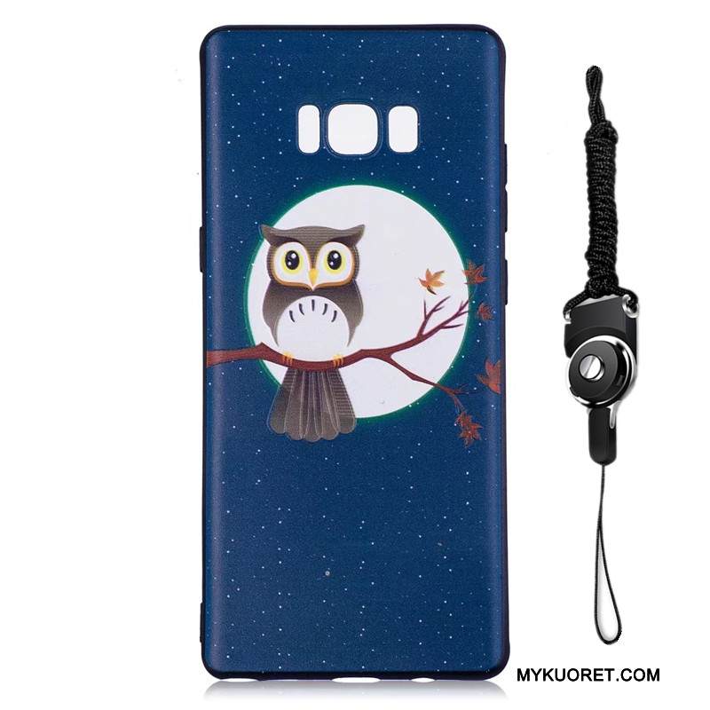 Kuori Samsung Galaxy Note 8 Sarjakuva Pesty Suede Puhelimen Kuoret, Kotelo Samsung Galaxy Note 8 Suojaus Keltainen