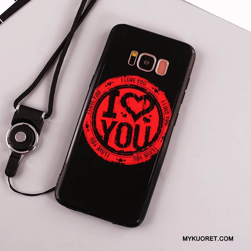 Kuori Samsung Galaxy Note 8 Silikoni Murtumaton Puhelimen Kuoret, Kotelo Samsung Galaxy Note 8 Suojaus Punainen Ripustettavat Koristeet