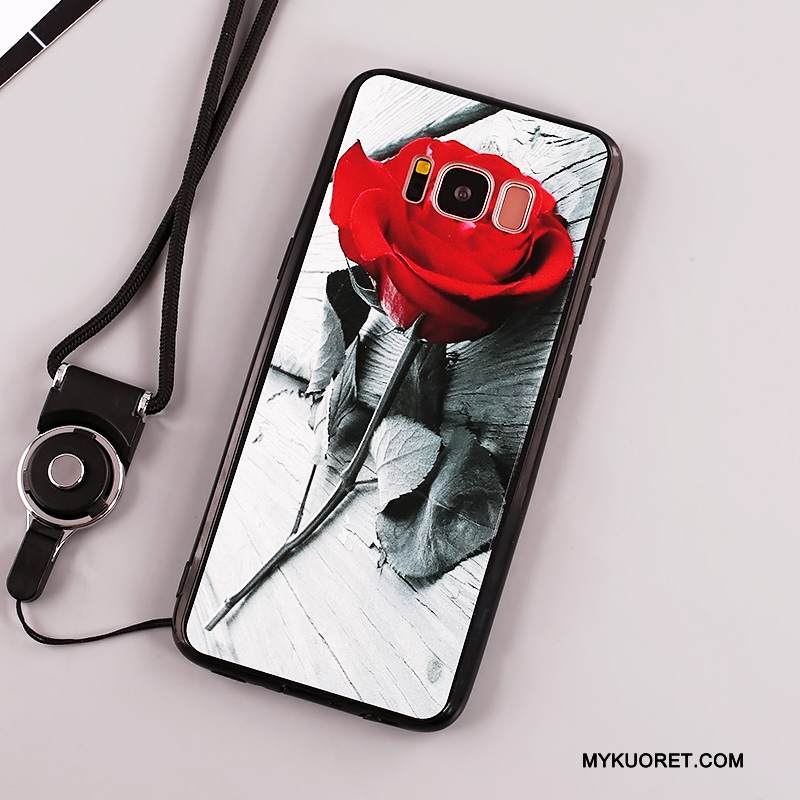 Kuori Samsung Galaxy Note 8 Silikoni Murtumaton Puhelimen Kuoret, Kotelo Samsung Galaxy Note 8 Suojaus Punainen Ripustettavat Koristeet