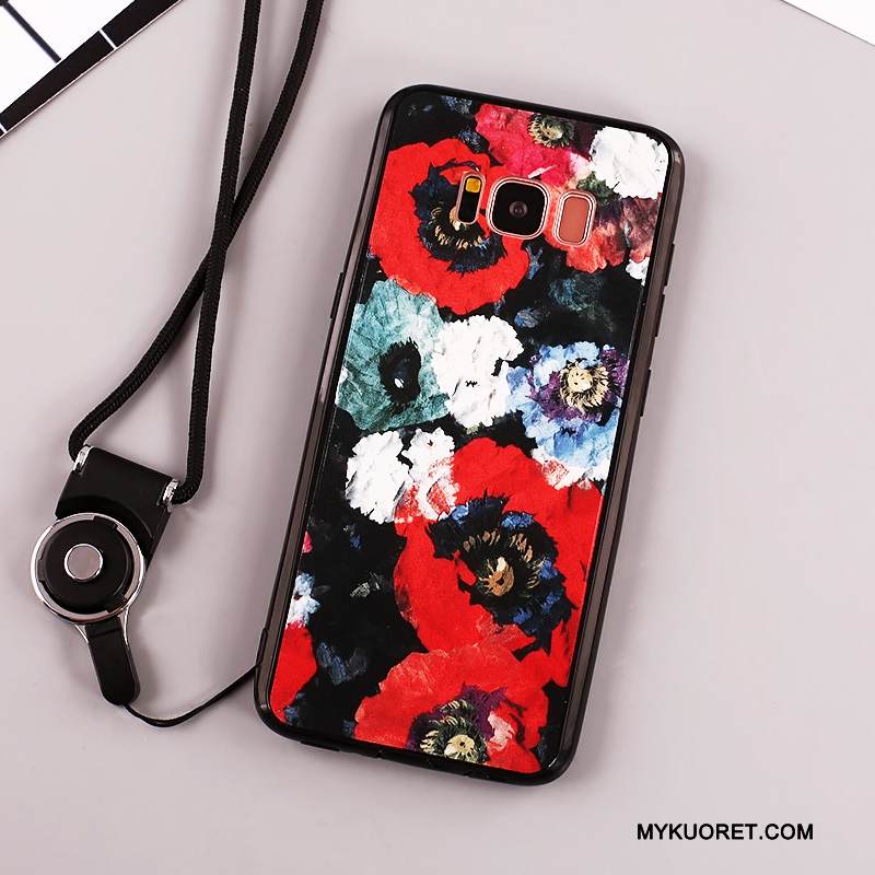 Kuori Samsung Galaxy Note 8 Silikoni Murtumaton Puhelimen Kuoret, Kotelo Samsung Galaxy Note 8 Suojaus Punainen Ripustettavat Koristeet