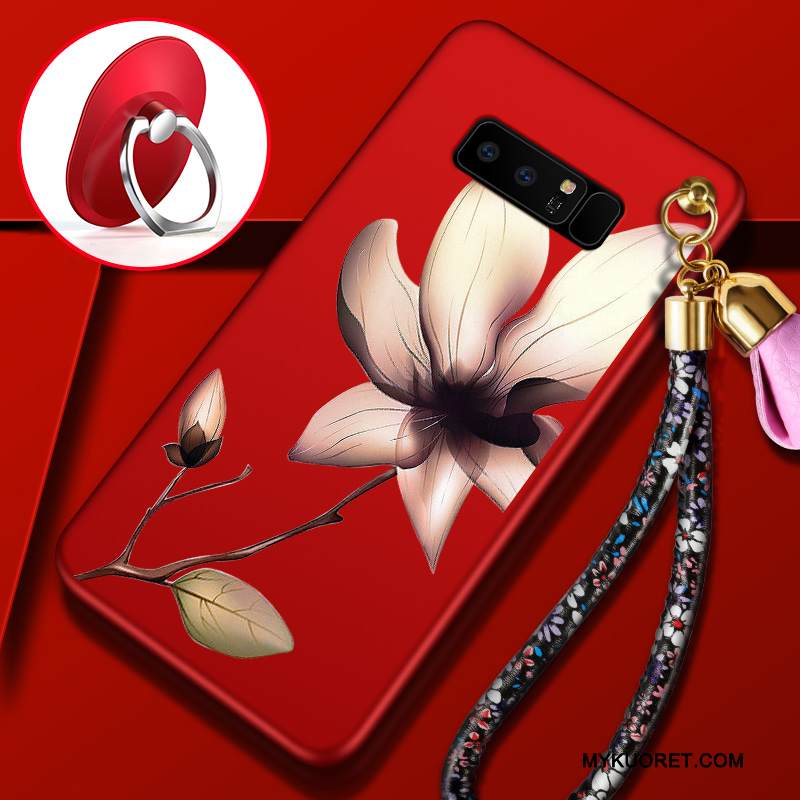 Kuori Samsung Galaxy Note 8 Silikoni Puhelimen Kuoret Murtumaton, Kotelo Samsung Galaxy Note 8 Laukut Punainen L