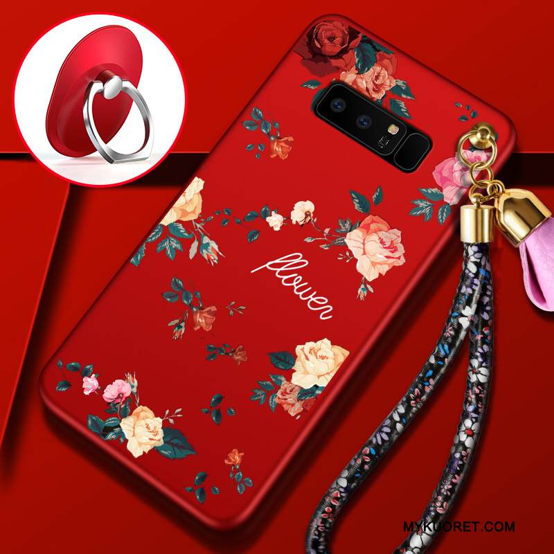 Kuori Samsung Galaxy Note 8 Silikoni Puhelimen Kuoret Murtumaton, Kotelo Samsung Galaxy Note 8 Laukut Punainen L