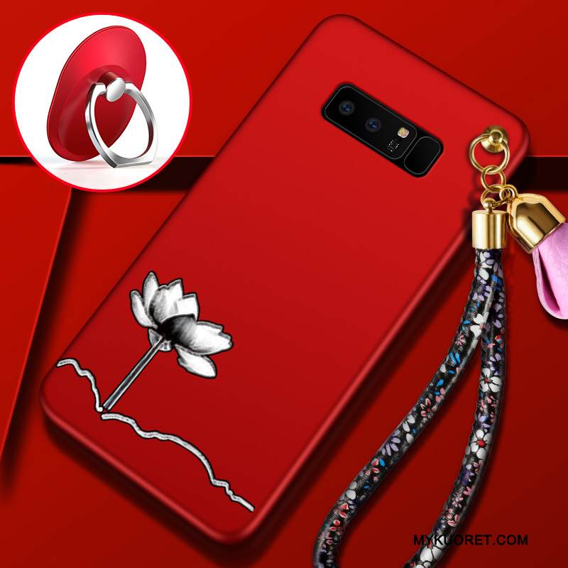 Kuori Samsung Galaxy Note 8 Silikoni Puhelimen Kuoret Murtumaton, Kotelo Samsung Galaxy Note 8 Laukut Punainen L