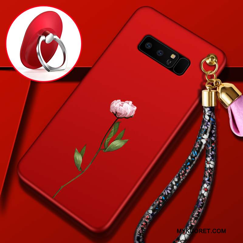 Kuori Samsung Galaxy Note 8 Silikoni Puhelimen Kuoret Murtumaton, Kotelo Samsung Galaxy Note 8 Laukut Punainen L