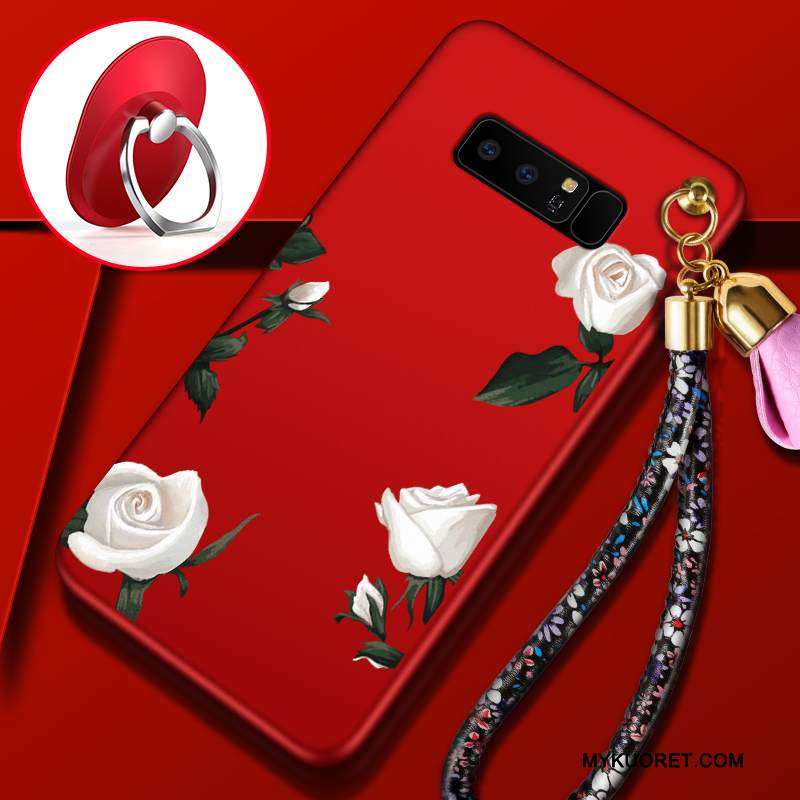 Kuori Samsung Galaxy Note 8 Silikoni Puhelimen Kuoret Murtumaton, Kotelo Samsung Galaxy Note 8 Laukut Punainen L