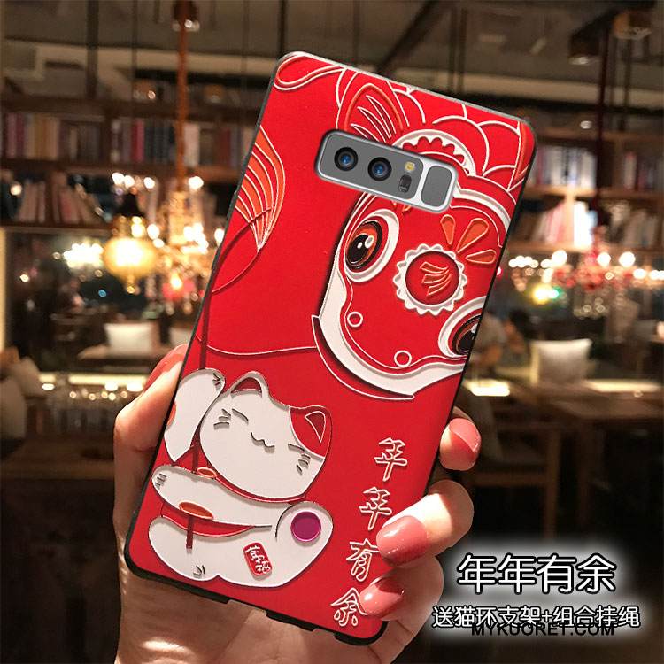 Kuori Samsung Galaxy Note 8 Silikoni Ripustettavat Koristeet Puhelimen Kuoret, Kotelo Samsung Galaxy Note 8 Rikkaus Trendi