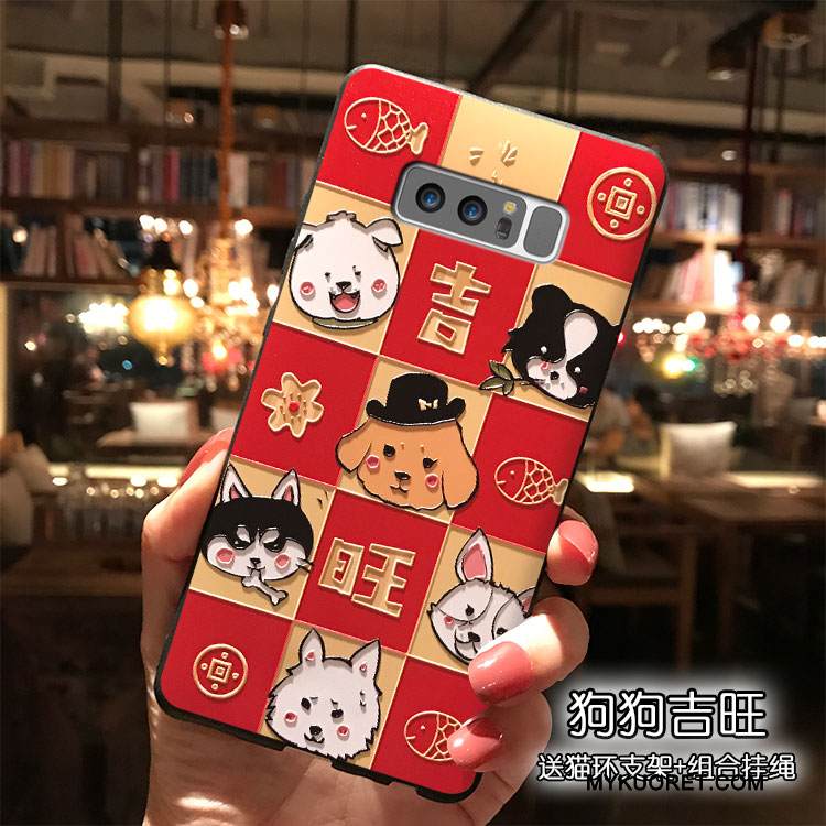 Kuori Samsung Galaxy Note 8 Silikoni Ripustettavat Koristeet Puhelimen Kuoret, Kotelo Samsung Galaxy Note 8 Rikkaus Trendi