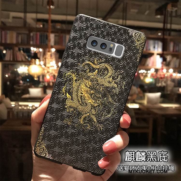 Kuori Samsung Galaxy Note 8 Silikoni Sininen Punainen, Kotelo Samsung Galaxy Note 8 Laukut Ripustettavat Koristeet Puhelimen Kuoret