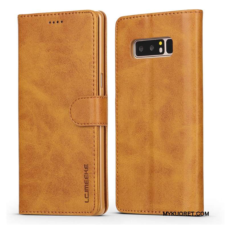 Kuori Samsung Galaxy Note 8 Suojaus Harmaa Murtumaton, Kotelo Samsung Galaxy Note 8 Nahka Liiketoiminta