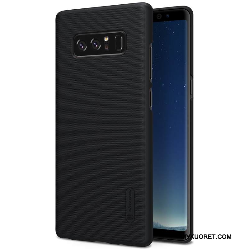 Kuori Samsung Galaxy Note 8 Suojaus Kova Puhelimen Kuoret, Kotelo Samsung Galaxy Note 8 Valkoinen Pesty Suede
