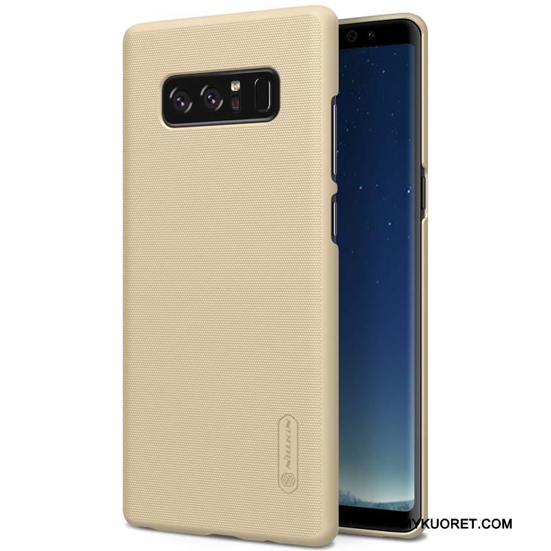 Kuori Samsung Galaxy Note 8 Suojaus Kova Puhelimen Kuoret, Kotelo Samsung Galaxy Note 8 Valkoinen Pesty Suede