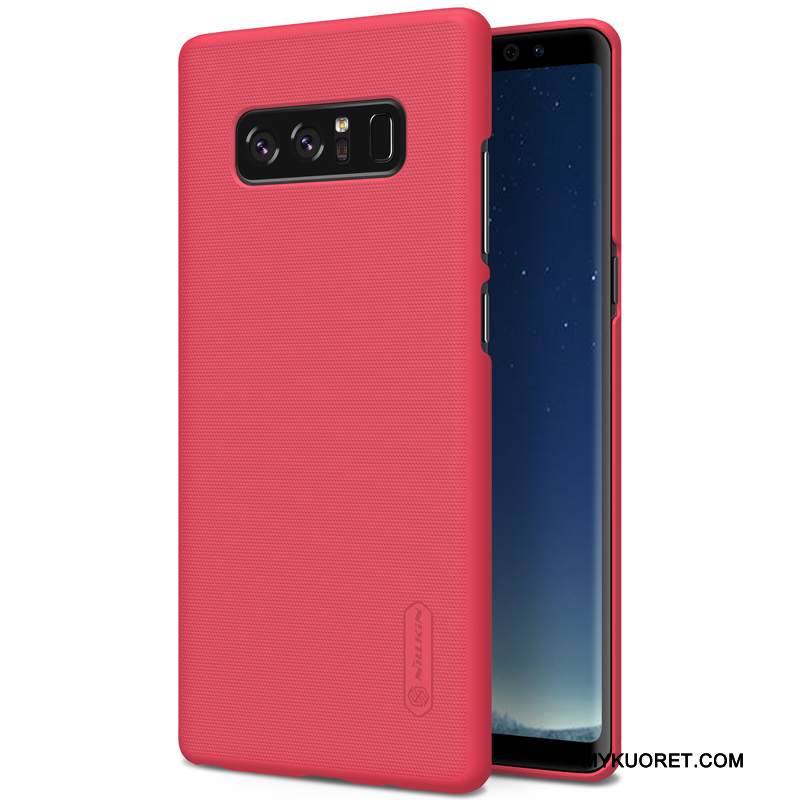 Kuori Samsung Galaxy Note 8 Suojaus Kova Puhelimen Kuoret, Kotelo Samsung Galaxy Note 8 Valkoinen Pesty Suede