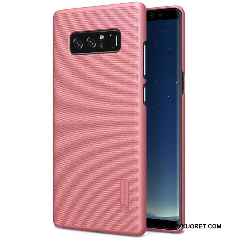 Kuori Samsung Galaxy Note 8 Suojaus Kova Puhelimen Kuoret, Kotelo Samsung Galaxy Note 8 Valkoinen Pesty Suede