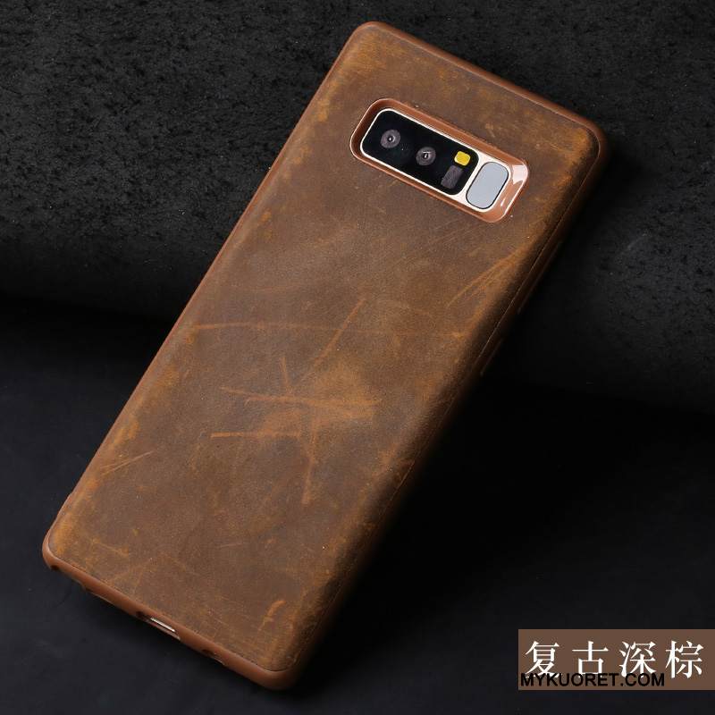 Kuori Samsung Galaxy Note 8 Suojaus Murtumaton Persoonallisuus, Kotelo Samsung Galaxy Note 8 Nahka Puhelimen Kuoret Tide-brändi
