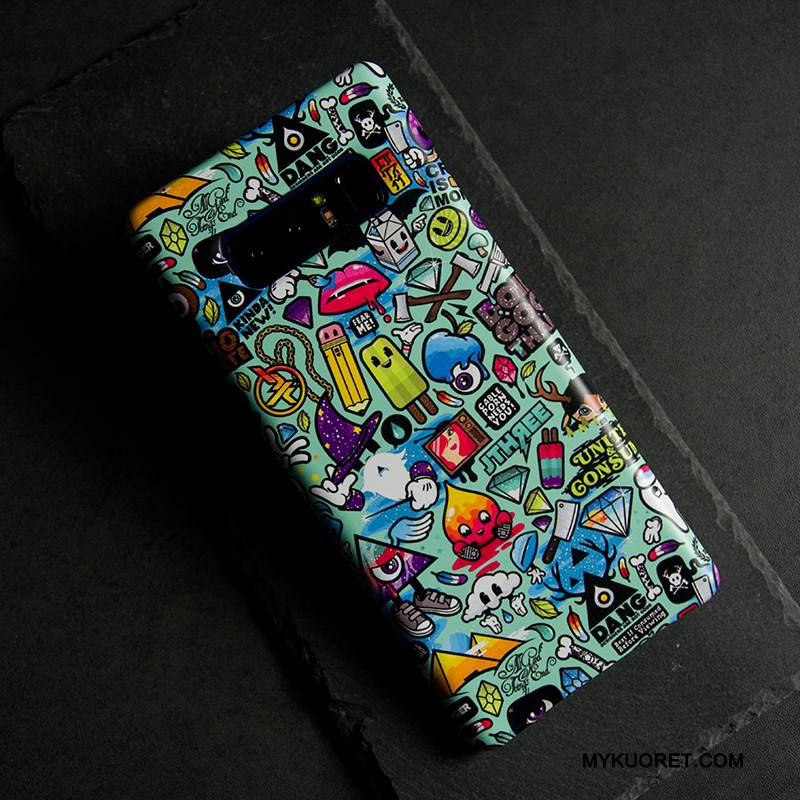 Kuori Samsung Galaxy Note 8 Suojaus Sininen Tide-brändi, Kotelo Samsung Galaxy Note 8 Pesty Suede Ohut