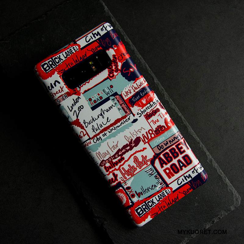 Kuori Samsung Galaxy Note 8 Suojaus Sininen Tide-brändi, Kotelo Samsung Galaxy Note 8 Pesty Suede Ohut