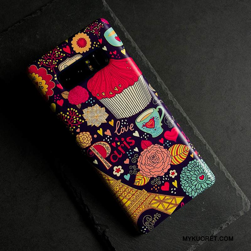 Kuori Samsung Galaxy Note 8 Suojaus Sininen Tide-brändi, Kotelo Samsung Galaxy Note 8 Pesty Suede Ohut