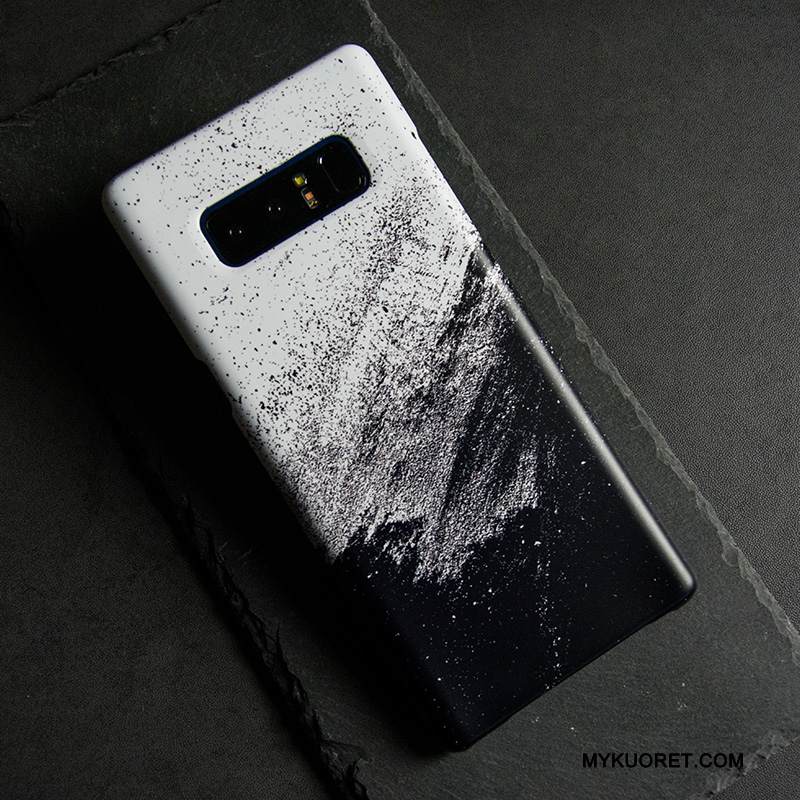 Kuori Samsung Galaxy Note 8 Suojaus Sininen Tide-brändi, Kotelo Samsung Galaxy Note 8 Pesty Suede Ohut