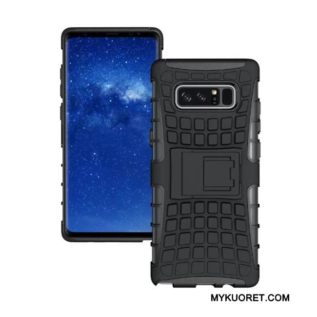 Kuori Samsung Galaxy Note 8 Tuki Punainen Suuntaus, Kotelo Samsung Galaxy Note 8 Suojaus Puhelimen Kuoret Kukkakuvio