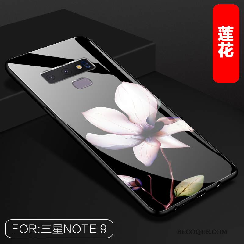 Kuori Samsung Galaxy Note 9 Laukut Puhelimen Kuoret Lasi, Kotelo Samsung Galaxy Note 9 Luova Trendi Musta