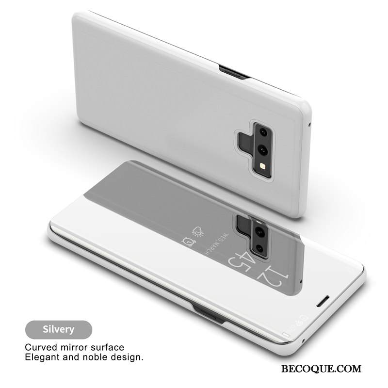 Kuori Samsung Galaxy Note 9 Nahka Peili Pinkki, Kotelo Samsung Galaxy Note 9 Suojaus Puhelimen Kuoret Kulta